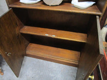 Load image into Gallery viewer, Vintage Solid Pine Bookcase Display Cabinet Hutch