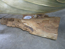 Load image into Gallery viewer, Woven Rattan Laminated Whale on Driftwood Base Decor