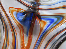 Load image into Gallery viewer, Vintage Clear/Blue/Orange Hand Blown Glass Swan
