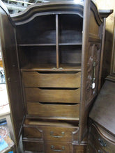 Load image into Gallery viewer, Vintage Stanley Furniture Pecan Armoire Dresser