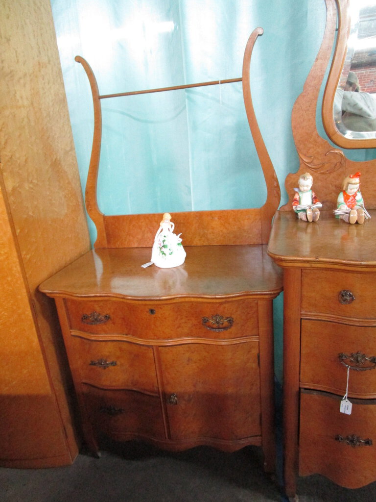 Vintage Birdseye Maple Wash Stand