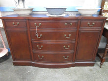 Load image into Gallery viewer, Vintage Mahogany Bow Front Server Sideboard Cabinet