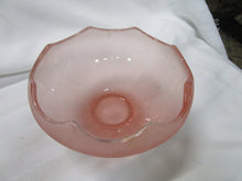 Load image into Gallery viewer, Vintage Federal Glass Frosted Pink Glass Pedestal Console Bowl
