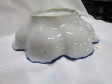 Load image into Gallery viewer, Vintage Handpainted Porcelain Cobalt Blue Floral Scalloped Edge Fruit Decor Bowl