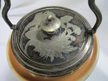 Load image into Gallery viewer, Antique William Wood Co. Handpainted Porcelain Biscuit Jar with Lid and Handle