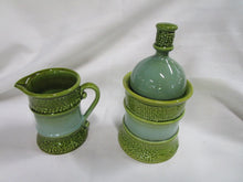 Load image into Gallery viewer, MCM Norleans Green Ceramic Sugar and Creamer Set