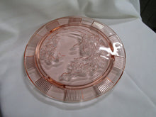 Load image into Gallery viewer, Vintage Pink Depression Glass Roses Cake Plate