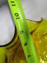 Load image into Gallery viewer, Vintage Murano Amber Bubble Glass Pedestal Console Bowl