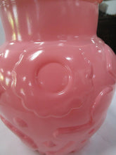 Load image into Gallery viewer, Vintage Hazel Atlas Painted Pink Glass Gingerbread and Donuts Cookie Jar Canister (No Lid)