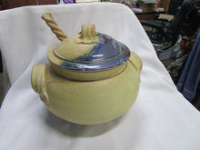 Load image into Gallery viewer, Art Pottery Soup Serving Tureen with Matching Lid and Twist Handle Pottery Ladle