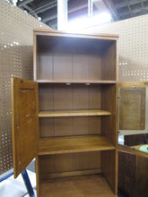 Load image into Gallery viewer, Vintage Ethan Allen Nutmeg Maple Two Piece Storage Display Hutch Cabinet