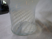 Load image into Gallery viewer, Vintage Fenton White Opalescent Spiral Glass Hat Vase