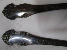 Load image into Gallery viewer, King Edward Silverplate Holiday Pattern Salad Serving Fork and Spoon Set with Original Box