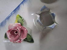 Load image into Gallery viewer, Vintage Capodimonte Italy Folded Floral Envelope Wall Pocket