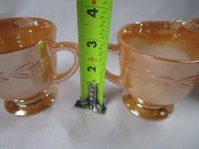Load image into Gallery viewer, Vintage Fire King Orange Lustre Creamer and Sugar Set