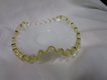 Load image into Gallery viewer, Vintage Fenton Gold Crest Bon Bon Tidbit Ruffled Edge Small Plate