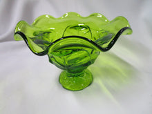 Load image into Gallery viewer, Vintage Viking Glass Green Glass Epic Leaf Compote Dish