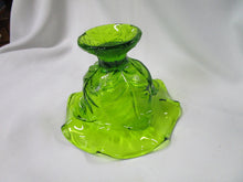 Load image into Gallery viewer, Vintage Viking Glass Green Glass Epic Leaf Compote Dish