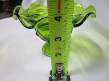 Load image into Gallery viewer, Vintage Viking Glass Green Glass Epic Leaf Compote Dish