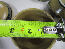 Load image into Gallery viewer, Vintage Porcelain Tan/Blue Floral Teapot with Bamboo Handle and (6) No Handle Tea Cups