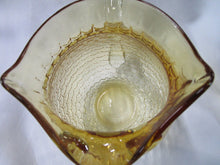 Load image into Gallery viewer, Trautman Amber Honeycomb Glass Owl Pitcher
