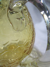 Load image into Gallery viewer, Trautman Amber Honeycomb Glass Owl Pitcher