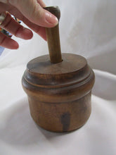 Load image into Gallery viewer, Vintage Solid Wood Large Round Butter Mold Swan Stamp