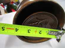 Load image into Gallery viewer, Vintage Solid Wood Large Round Butter Mold Swan Stamp