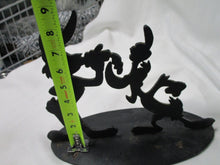 Load image into Gallery viewer, 1992 Tex Welch Bugs Bunny & Daffy Duck Black Metal Shadow Sculpture