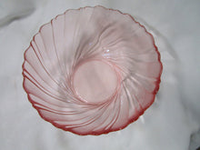 Load image into Gallery viewer, Vintage Vereco France Pink Swirl Glass Serving Bowl