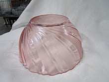 Load image into Gallery viewer, Vintage Vereco France Pink Swirl Glass Serving Bowl