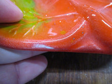 Load image into Gallery viewer, Retro California Pottery Orange/Green Ceramic Appetizer Set with Lazy Susan Wheel