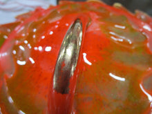 Load image into Gallery viewer, Retro California Pottery Orange/Green Ceramic Appetizer Set with Lazy Susan Wheel