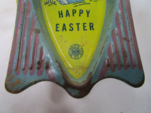 Load image into Gallery viewer, Retro 1950's Wyandotte Toys Tin Litho Happy Easter Bunny Pull Cart Toy