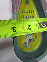 Load image into Gallery viewer, Retro 1950's Wyandotte Toys Tin Litho Happy Easter Bunny Pull Cart Toy