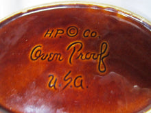 Load image into Gallery viewer, Hull Pottery USA Oven Proof Brown Drip Glaze Oval Serving Baking Dish