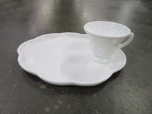 Load image into Gallery viewer, Vintage Indiana Glass Milk Glass Harvest Grape Snack Plate and Teacup Set