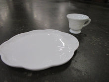 Load image into Gallery viewer, Vintage Indiana Glass Milk Glass Harvest Grape Snack Plate and Teacup Set