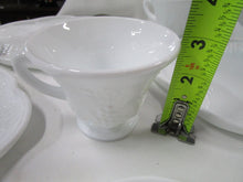 Load image into Gallery viewer, Vintage Indiana Glass Milk Glass Harvest Grape Snack Plate and Teacup Set