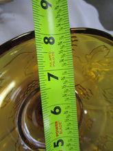 Load image into Gallery viewer, Vintage Amber Carnival Glass Grapes Pedestal Bowl