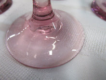 Load image into Gallery viewer, Vintage Purple Glass Rose Wine Stems Set of 8