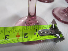Load image into Gallery viewer, Vintage Purple Glass Rose Wine Stems Set of 8