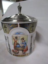 Load image into Gallery viewer, 2007 Seltmann Weiden Limited Edition German Scenes Biscuit Jar with Pewter Lid