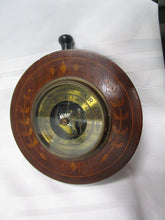 Load image into Gallery viewer, Antique Aneroid Barometer Walnut with Inlay Wall Mount Barometer UNTESTED