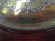 Load image into Gallery viewer, Antique Aneroid Barometer Walnut with Inlay Wall Mount Barometer UNTESTED