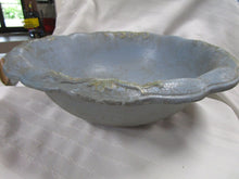 Load image into Gallery viewer, Antique 1851 Pundy Goutier Blue Crackled Wash Basin Pottery Bowl