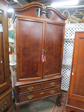 Load image into Gallery viewer, Chippendale Style Cherry TV Media Cabinet with Drawer Storage