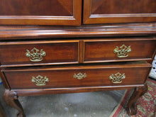 Load image into Gallery viewer, Chippendale Style Cherry TV Media Cabinet with Drawer Storage