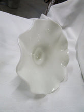 Load image into Gallery viewer, Vintage Milk Glass Scallop Edge Hanging Smoke Bell Deflector

