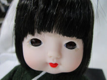 Load image into Gallery viewer, Vintage Japanese Ooike Ooike Co. Vinyl Sitting Doll with Green Robe with Sash